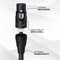 LyxPro 25 ft Balanced XLR Cable, Male to Female, 3 Pin Microphone Cable